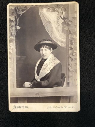 Cabinet Card Photograph Vintage Woman 1890 