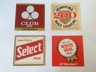 Vintage Canada Manitoba Beer Labels