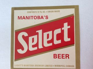 Vintage Canada Manitoba Beer Labels 3