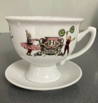 Hendrick’s Gin Tea Cup And Saucer Charles Dickens Quote Vintage Look Circus