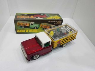 Farm Truck Vintage Tin Toy Made In China Lithografied
