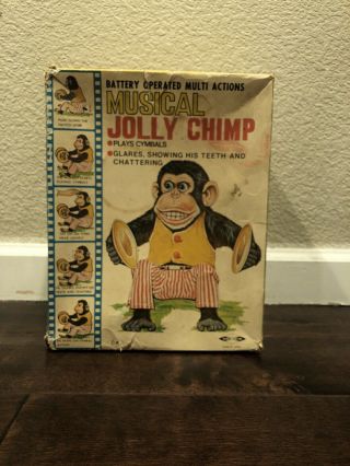 Vintage Daishin Musical Jolly Chimp Toy Story Monkey W/hangtag&box - Does Not Work