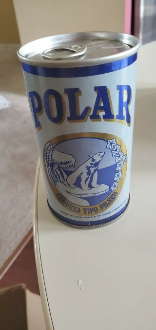 Vintage Empty Beer Can 12 Oz Polar; Venezuela