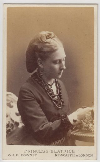 Royal Cdv Photo - Princess Beatrice,  Youngest Daughter Of Queen Victoria By Downey