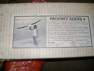 Vintage " Prophet Iv Sailplane " Performance Competition Sailplane 72 " Ws