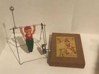 1940’s Nos Wind Up Celluloid Toy Land Toy Arty The Trapeze Occupied Japan - Boxed