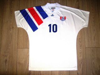 Vintage Adidas Trefoil Us 10 Football Soccer Shirt Top D8 L/xl