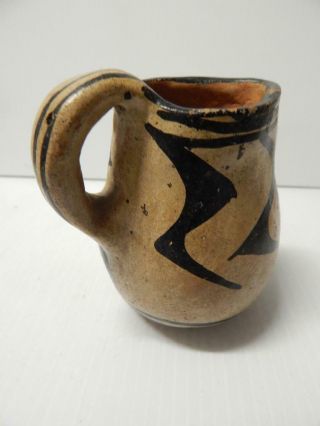 Very Old Antique Vintage Santo Domingo Pueblo Indian Pitcher Form Pot Pottery