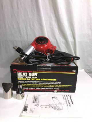 Vintage Milwaukee Heat Gun Model 750 Mht 1680w 14 Amps