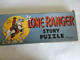 Vintage 1950 Parker Brothers The Lone Ranger Story Puzzle