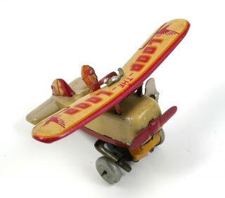 Vintage C.  K.  Made In Japan Loop The Loop Tin Litho Windup Toy Airplane