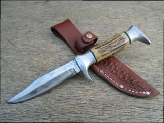 Fine Old Edge Brand Germany Razor Sharp Carbon Steel Clipped Pt.  Hunting Knife