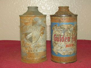 2 Different Golden Age Cone Top Beer Cans Golden Age Breweries Spokane Wa.