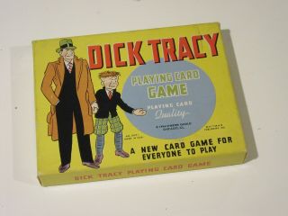 Dick Tracy Playing Card Game - Whitman No.  3071 1934 Complete & Shape