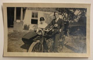Vintage Indian Motorcycle & Side Car Photo York Estate 4