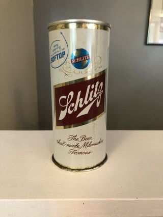 1960 Schiltz Easy Opening Aluminum Soft Top Flat Top Beer Can