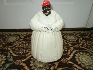 Vintage Mccoy Mammy Cookie Jar - Paint And Bottom Wear Show A Truly Old Jar