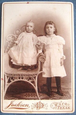 Great Victorian Era Cabinet Card Photo Of Two Id 