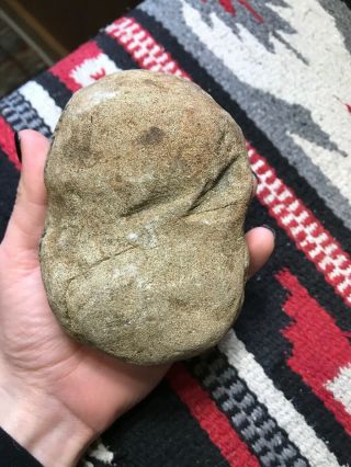 Mlc S5968 4 1/4 Full Grooved Stone Hammerstone Maul Artifact Montana