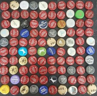 100 Random Beer Bottle Tops,  Perfect For Arts & Crafts,  Imperfect No.  1