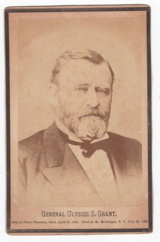 U.  S.  Grant - Civilian Bust View - Post Civil War Cabinet Card