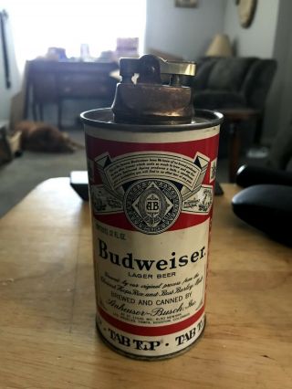 Vintage Budweiser Beer Can Table Lighter 5 - 3/4 " Tall