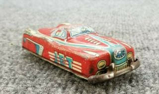 Vintage 1950s Cragstan Tin Litho Friction Rocket Car 4 " Long Made In Japan Rare
