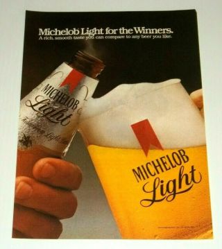 1983 Print Ad Michelob Light Beer Vintage 80 