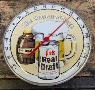 Vintage,  Piels Beer Thermometer,  Date Stamped 1971,  Glass Face