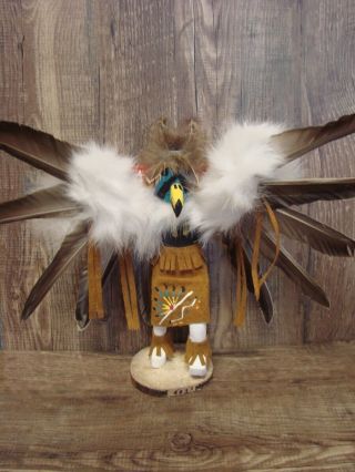 Native American Navajo Indian Handmade Eagle Dancer Kachina,  By J.  Apachito