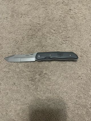 Crkt Bob Terzuola Bt - 70 70th Stonewash Blade Aus8 Black G - 10 Handle Knife 7460