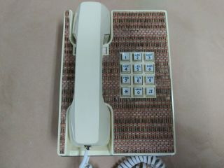 Vintage 60s Rare Western Electric Woven Top Kitchen Wall Phone