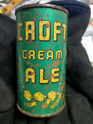 Croft Cream Ale Flat Top Beer Can