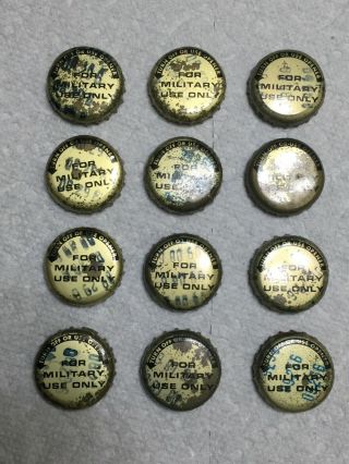 12 Vintage For Military Use Only Bottle Caps Beer Usmc Army Navy Af