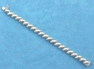 Perfect Basic Gorgeous Vintage Italy Sterling Silver 7 1/4 " Italian Bracelet