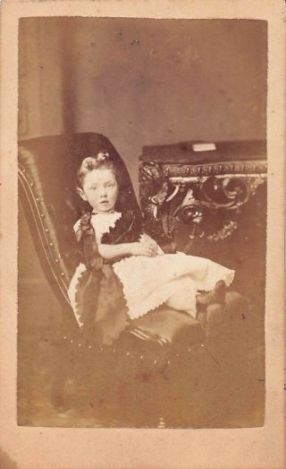 Post Mortem? Girl Proped Chair Studio W.  Sherrell Birmingham Photograph Cvd Card