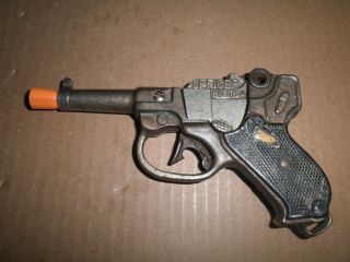 Great Old Cast Iron " Officer Pistol " Toy Cap Gun By Kilgore 1940
