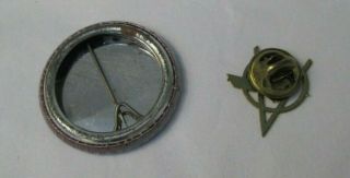 Ultravox vintage 2 X Early 80s Post Punk Synth Enamel Brooch Pins Button Badges 2