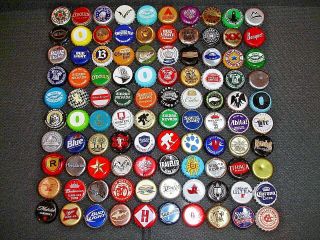 100 Mixed Different - Craft,  Micro,  Domestic,  Import Beer Bottle Caps