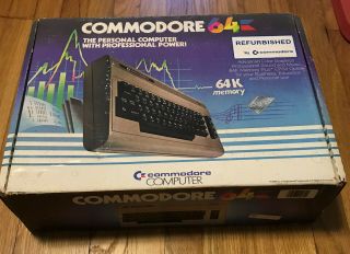 Vintage Commodore 64 Computer Including Box,  Accessories,  User Guide