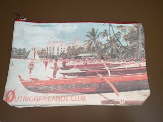 Outrigger Canoe Club Clutch Pouch Bag Waikiki Honolulu Hawaii