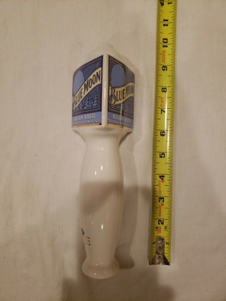 Blue Moon Belgian White - Style Wheat Ale Beer Ceramic Tap Handle 9 5/8 " Tall