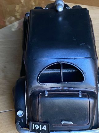 Police Car - 1937 Classic Roosevelt Tinplate Model Collectible and Rare 3