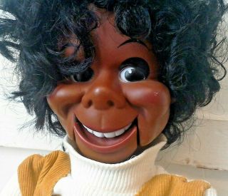 Vintage Black Americans Eegee Lester Ventriloquist Dummy Doll Goldberger 1973