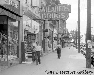 View Along Main Street,  Circleville,  Ohio - 1938 - Historic Photo Print