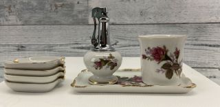 Vintage Child ' s China Tea set,  Moss Rose Pattern,  Made in Japan 3