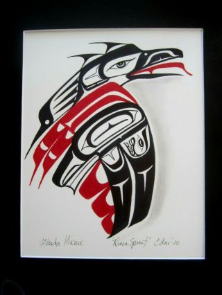 Northwest Coast Art - Raven Spirit,  Haida Totem Contemporary - Painting