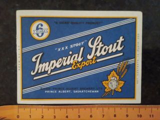 1 Beer Label - Imperial Stout - Sicks´ Prince Albert Br - Prince Albert - Canada