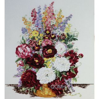 Grand Glory Glynda Turley Vtg Crewel Embroidery Kit Floral Wool Yarn Flowers