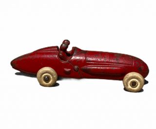 Arcade Cast Iron Indy Car With Driver And Mechanic